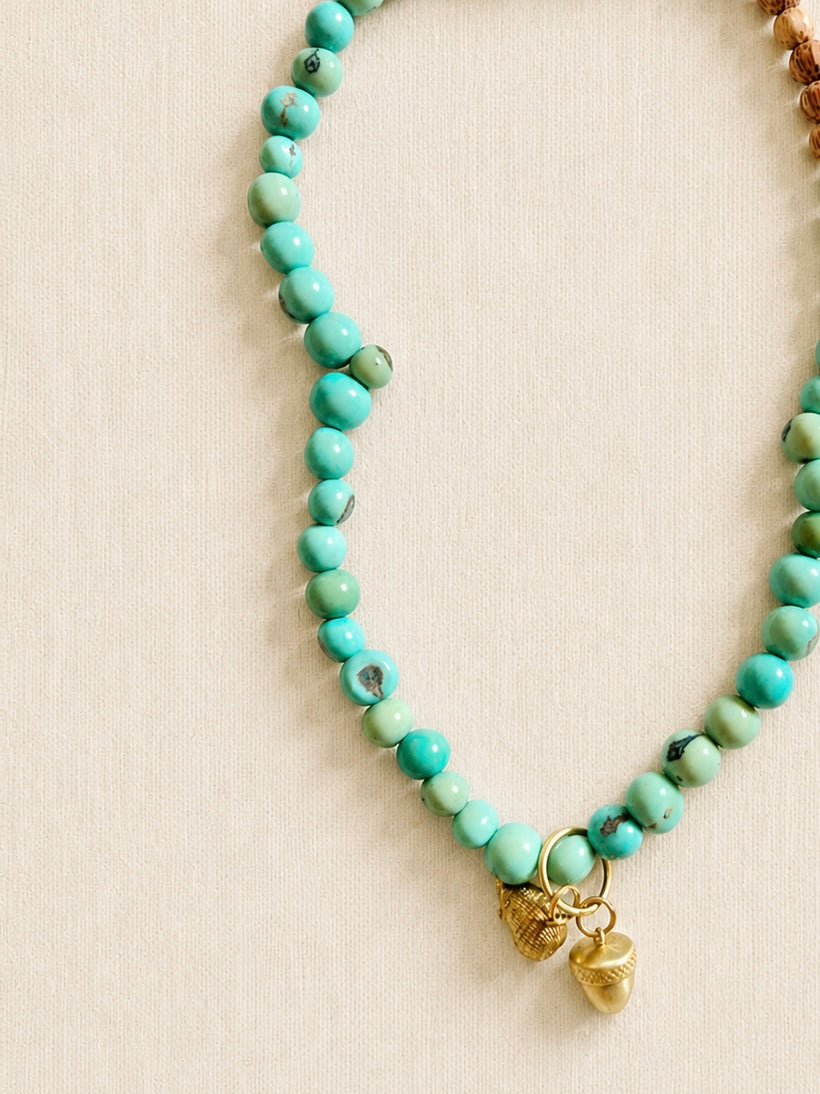 le collier charm turquesa