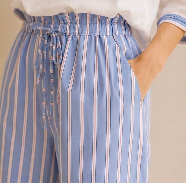 le pantalon rayas azul