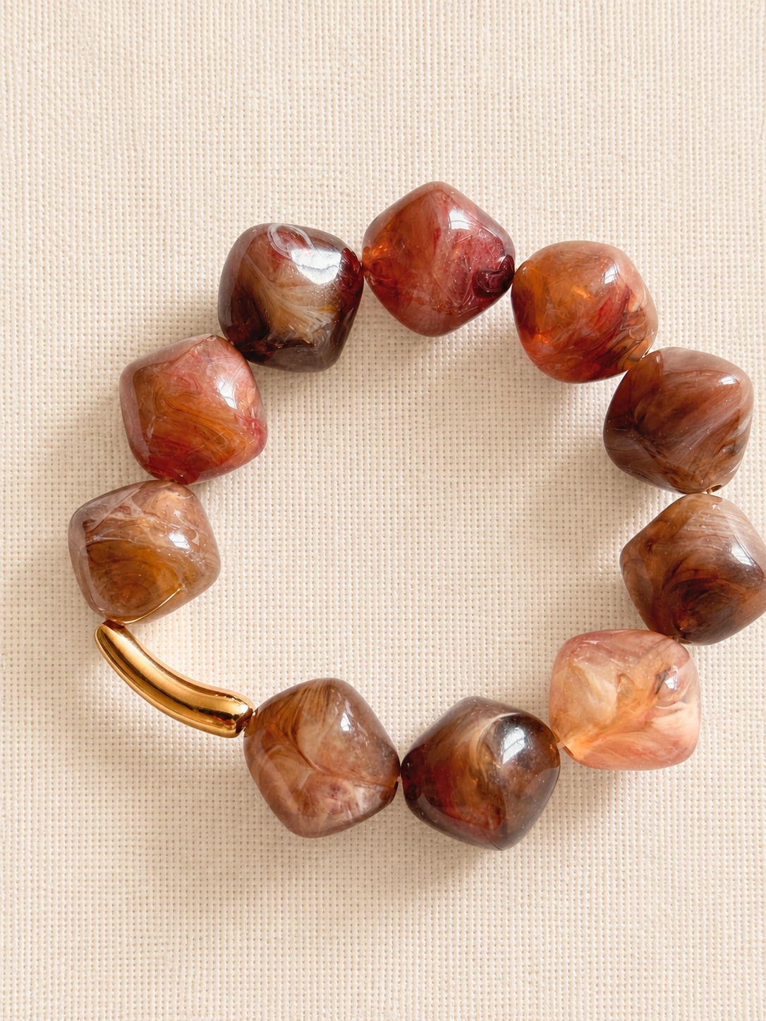 le bracelet galet · moka