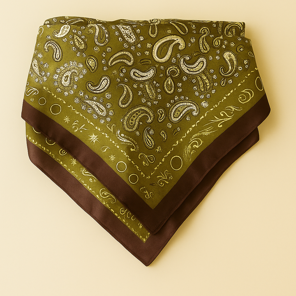 Pañuelo Paisley Olive & Cocoa