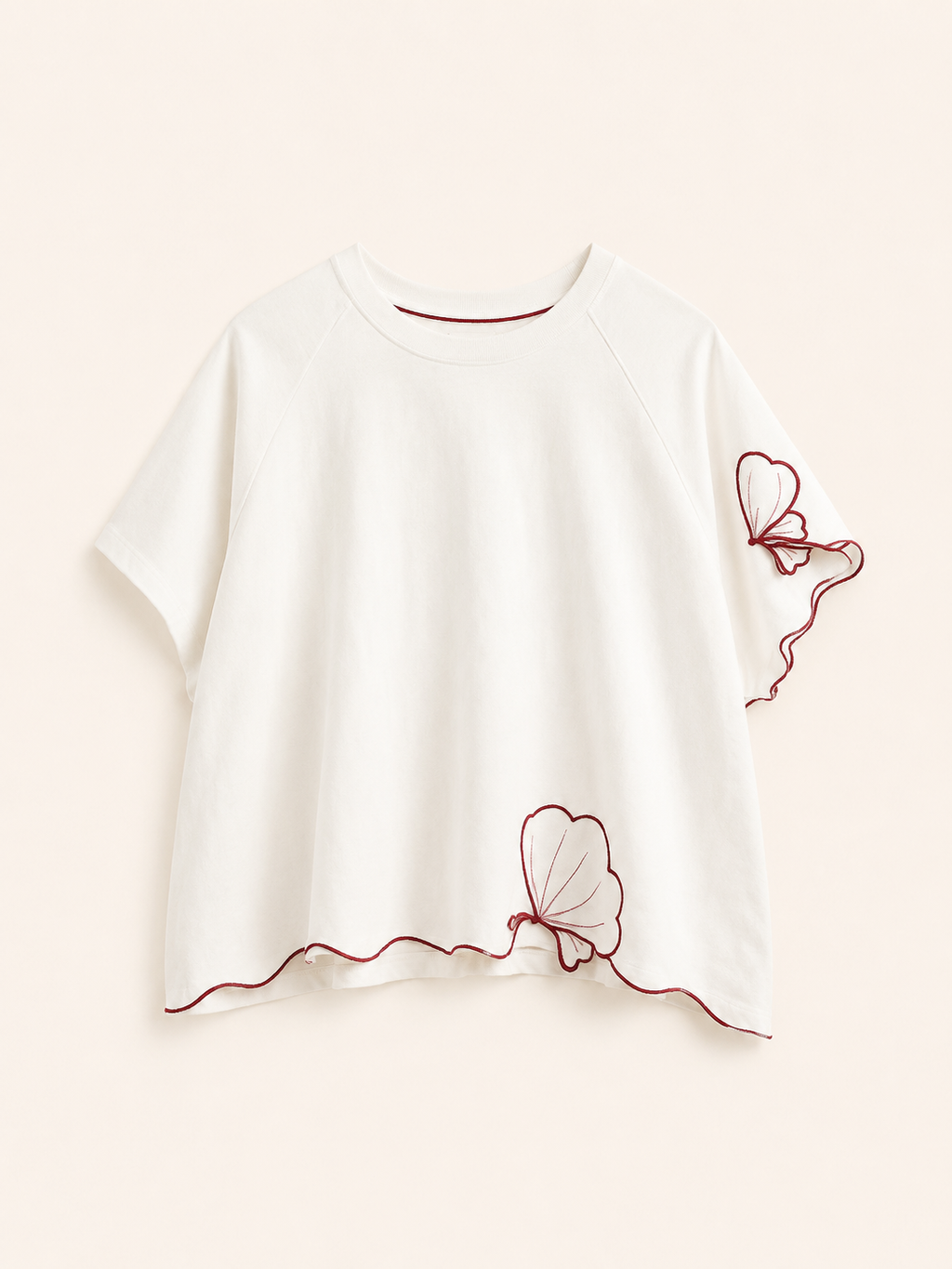 le sweat marine rouge