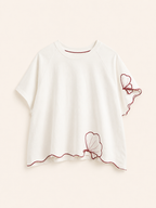 le sweat marine rouge