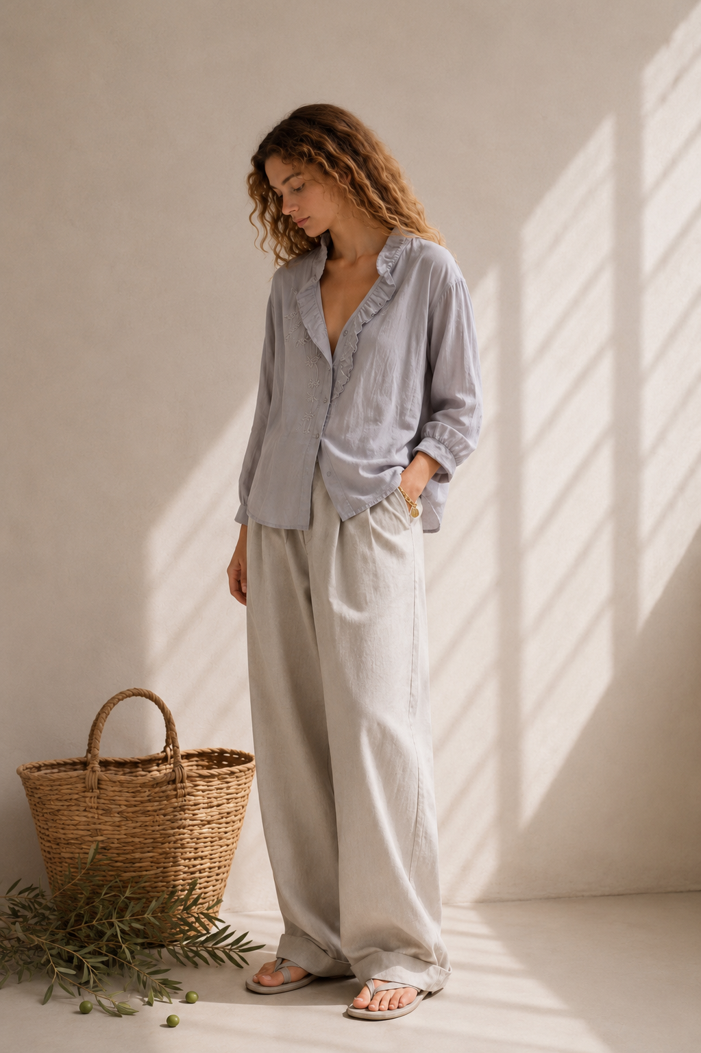 la chemise romane gris