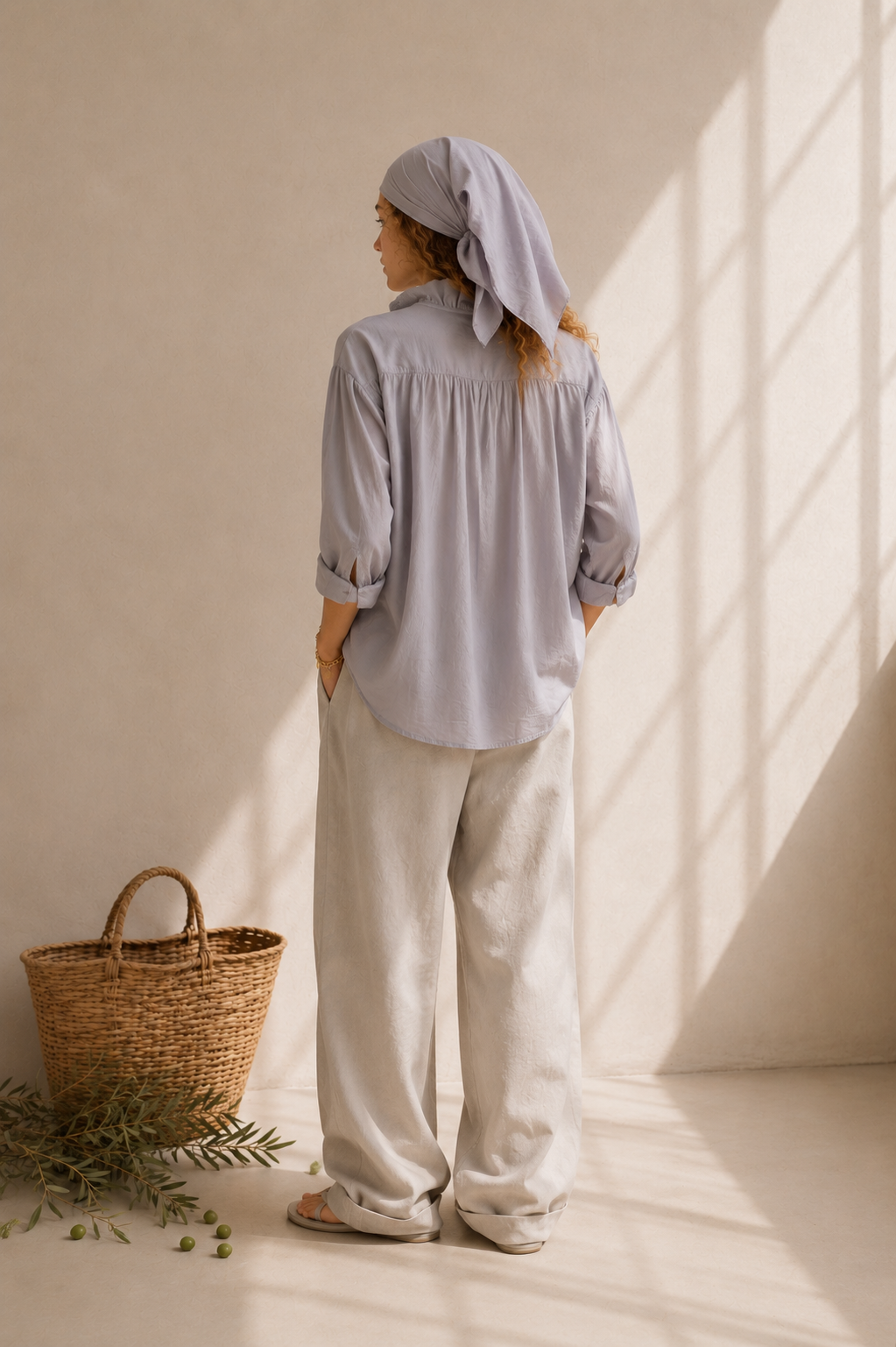 la chemise romane gris