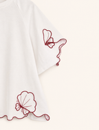 le sweat marine rouge