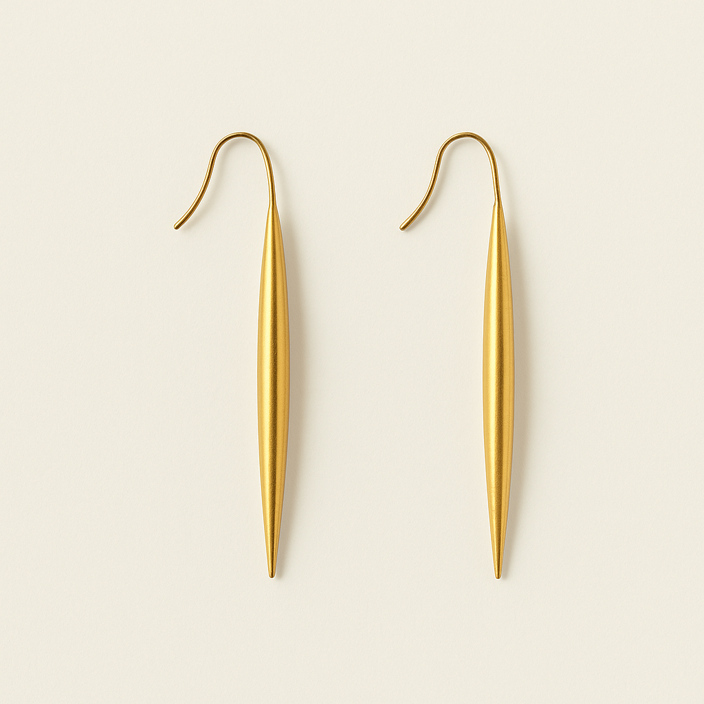 les earrings ligne dorée
