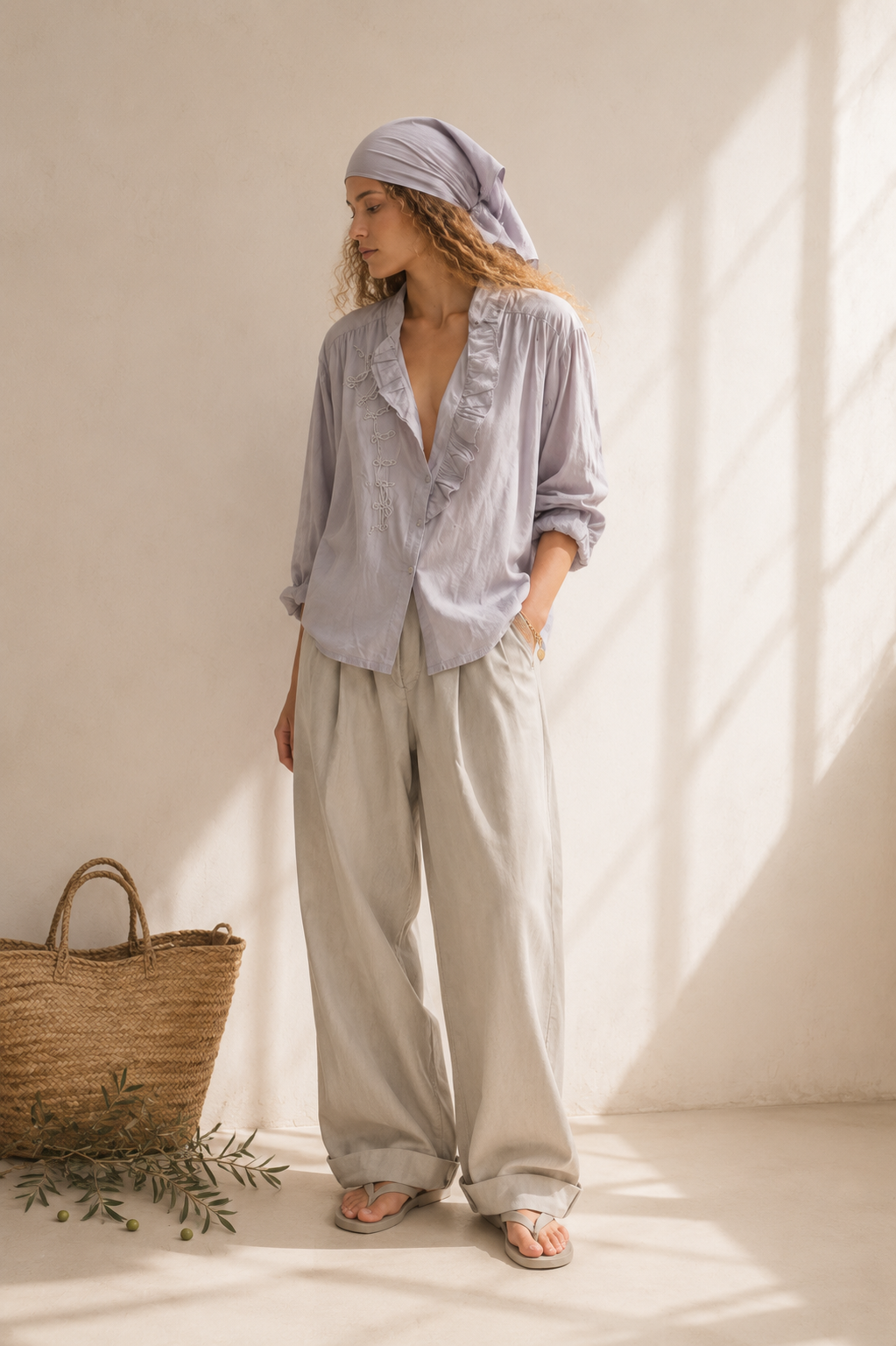 la chemise romane gris