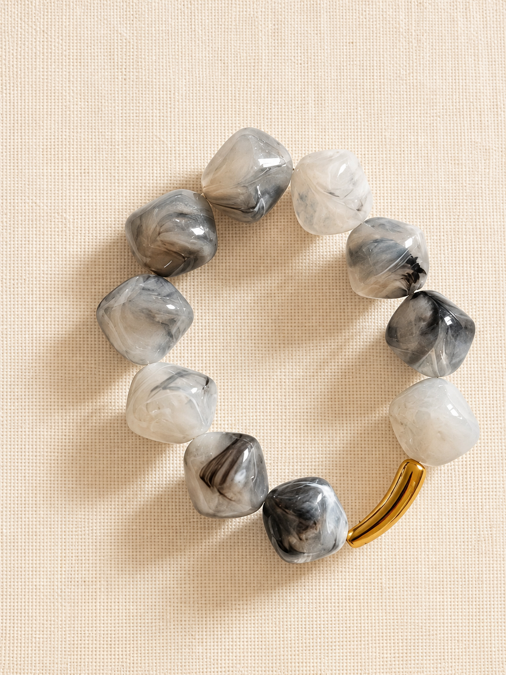 le bracelet galet · gris