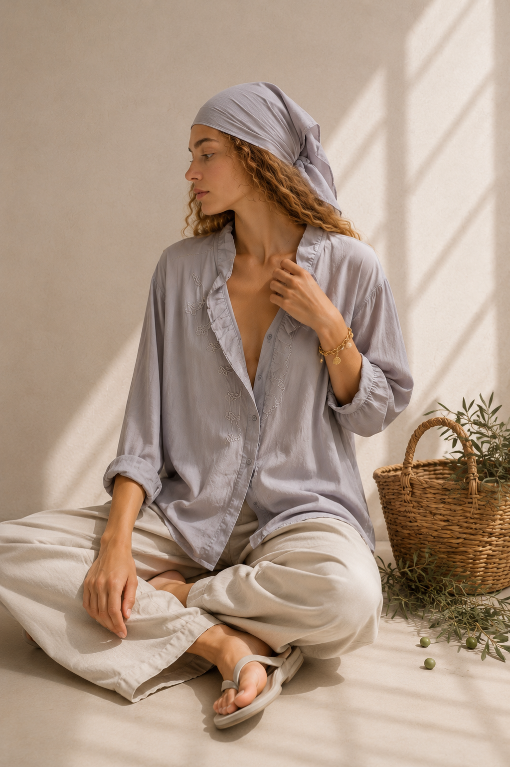 la chemise romane gris