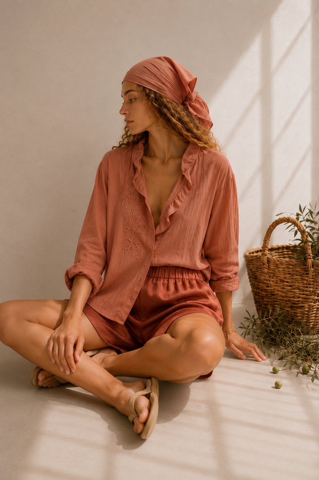 la chemise romane coral