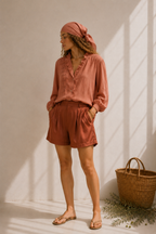 la chemise romane coral