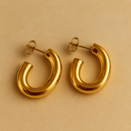 les earrings chunky gold