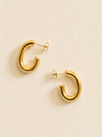 les earrings chunky gold