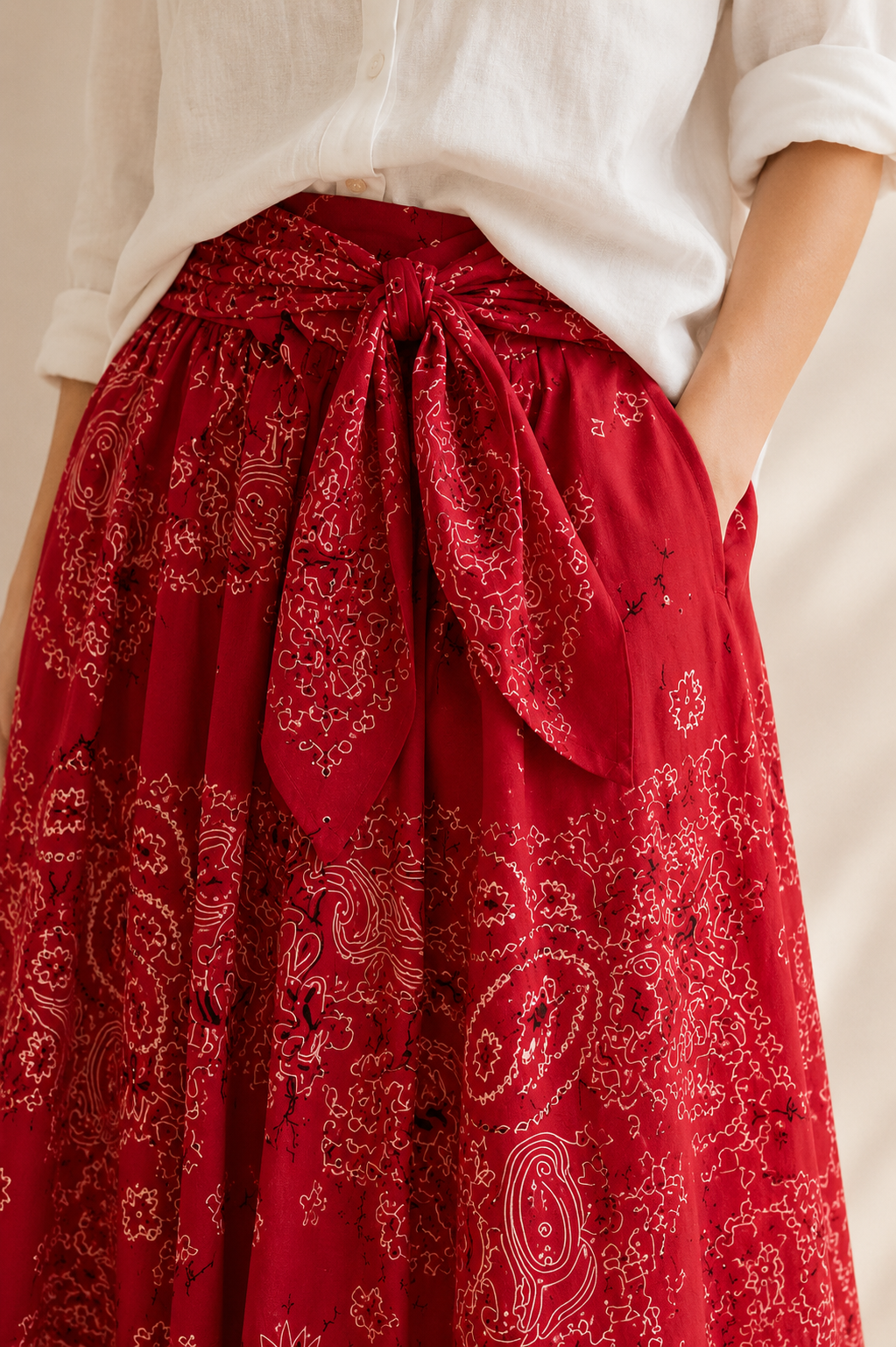 la skirt bandana roja