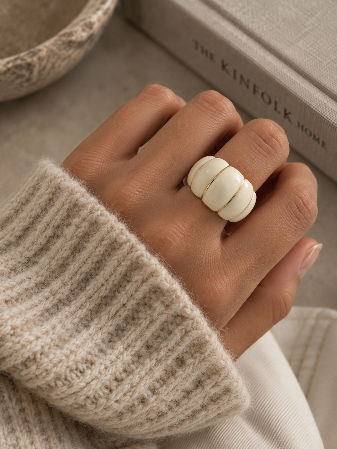 le ring pumpkin écru