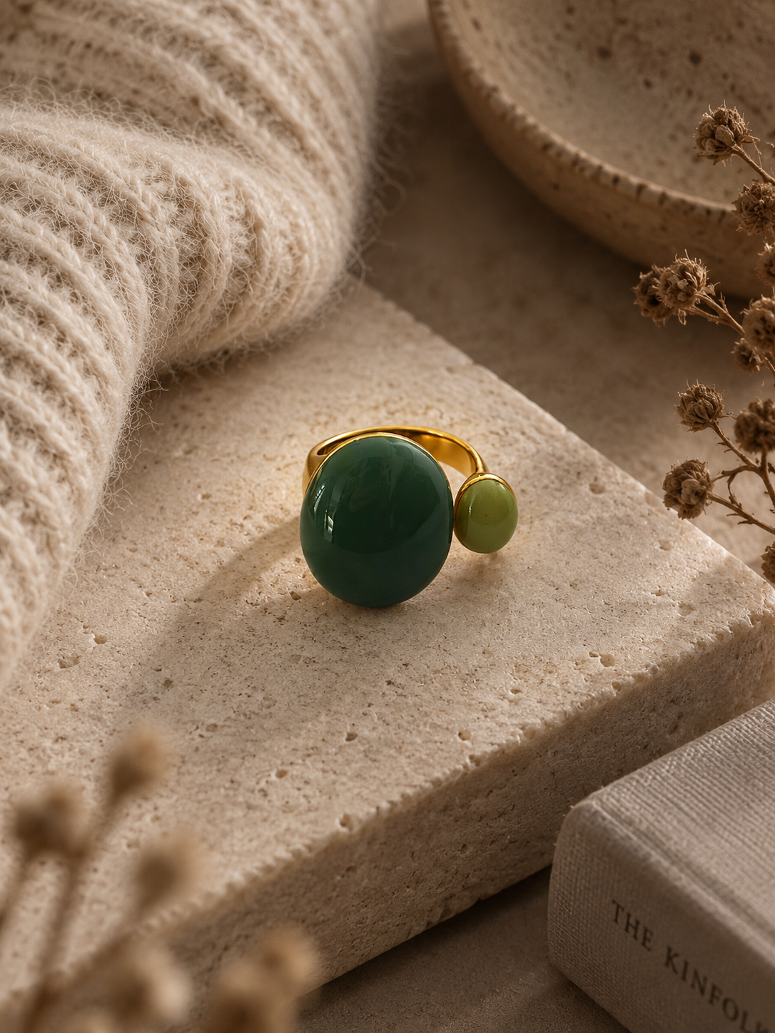 le ring galet vert