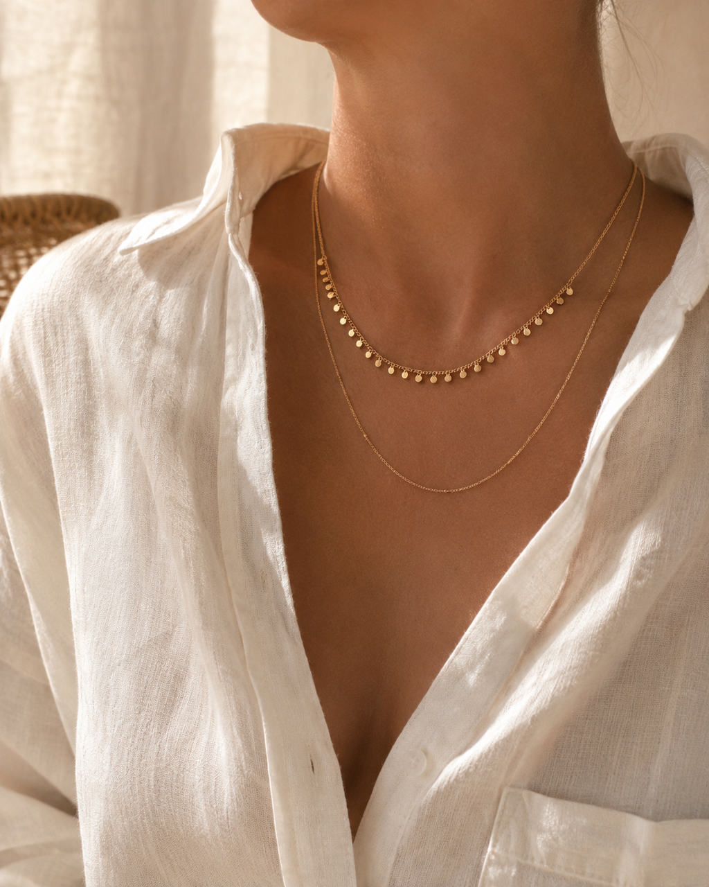 le collier double doré