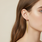 les earrings ligne dorée