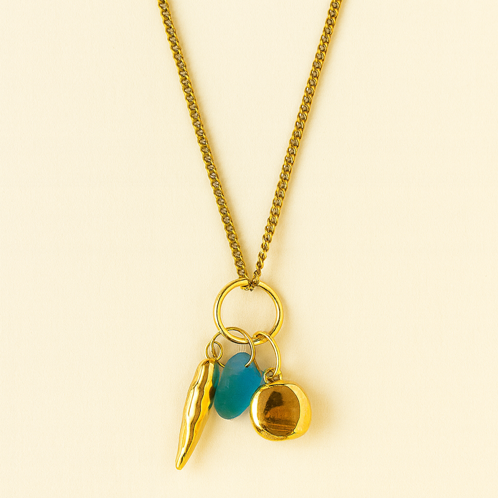 Cadena cristal azul