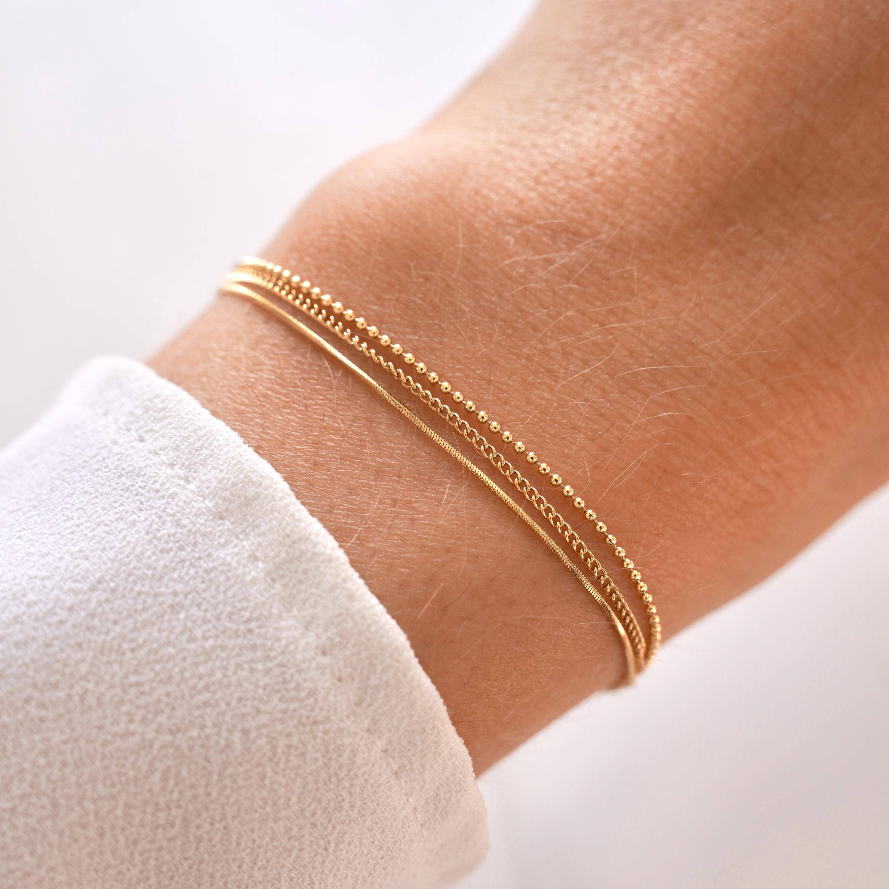 le bracelet triple doré