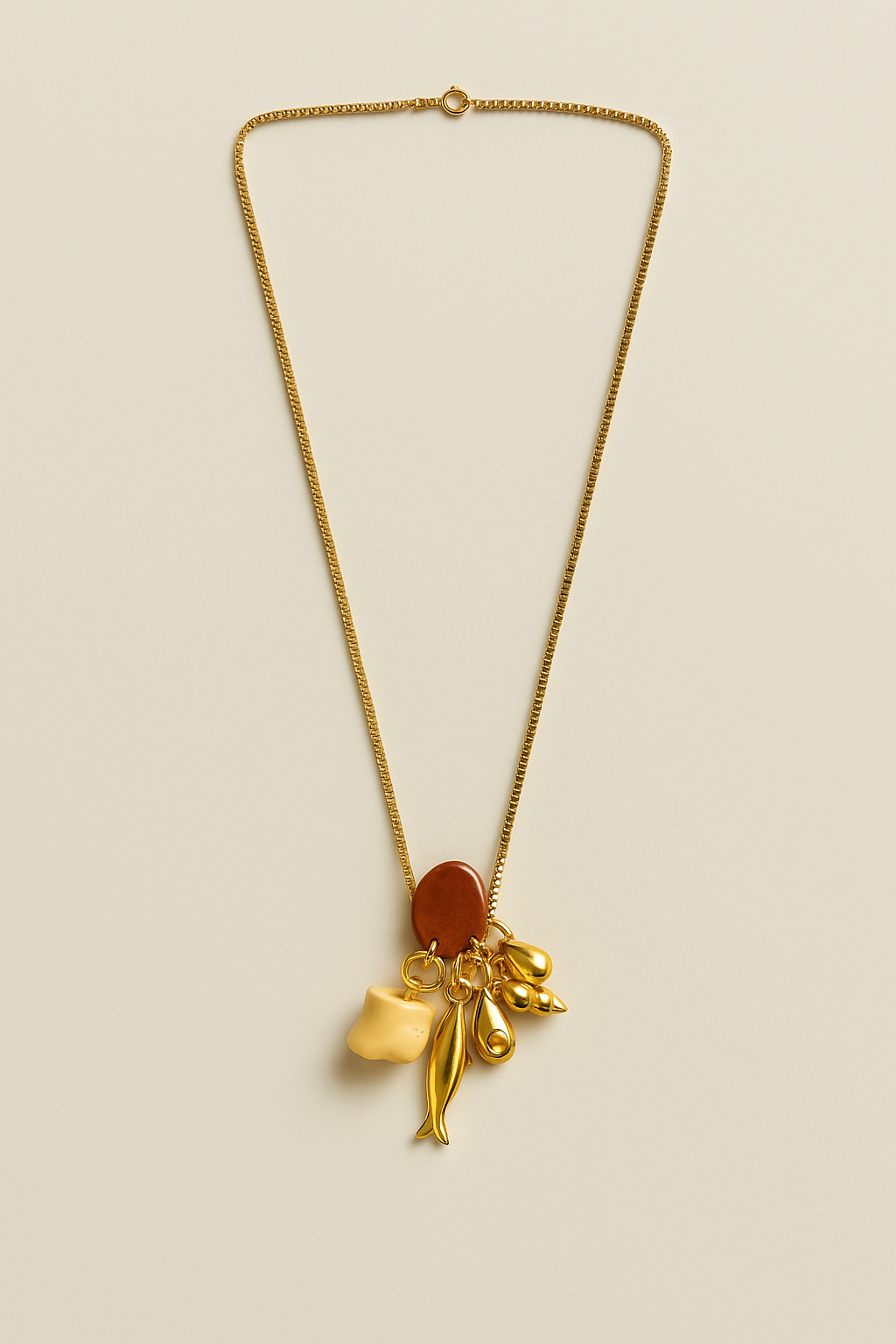 Collar charms brown marino