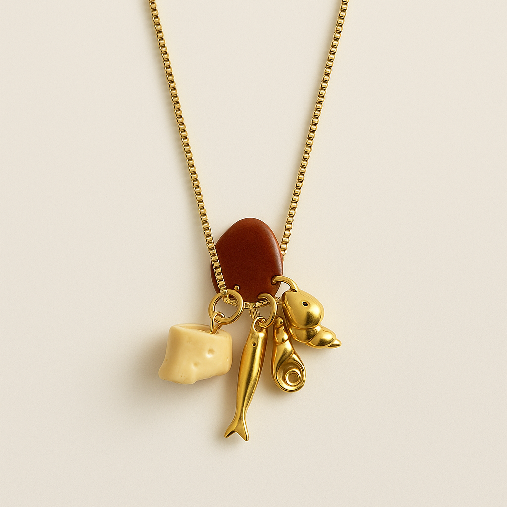 Collar charms brown marino