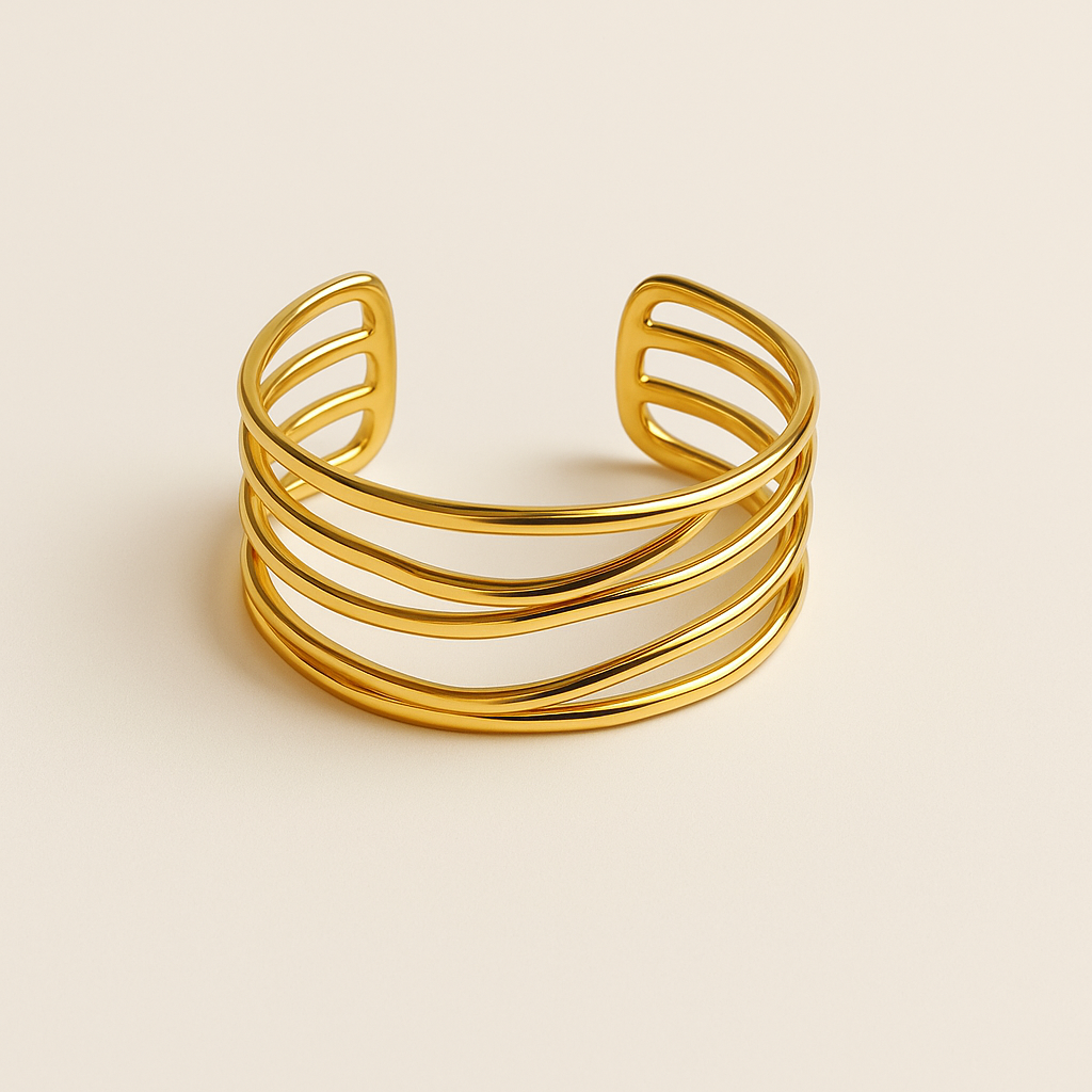 Brazalete dorado abierto