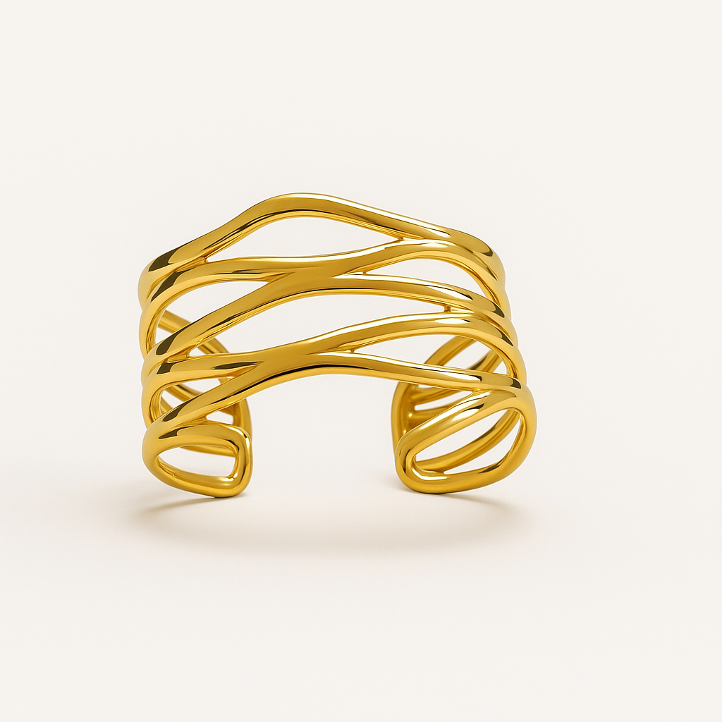 Brazalete dorado abierto