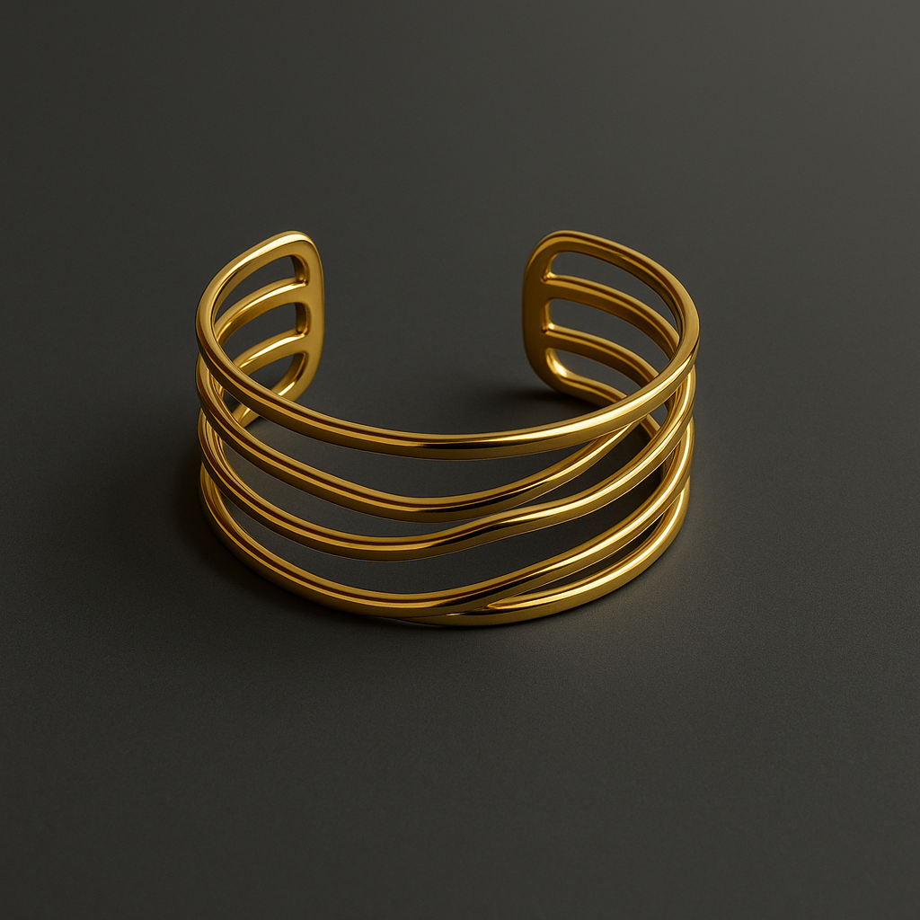 Brazalete dorado abierto