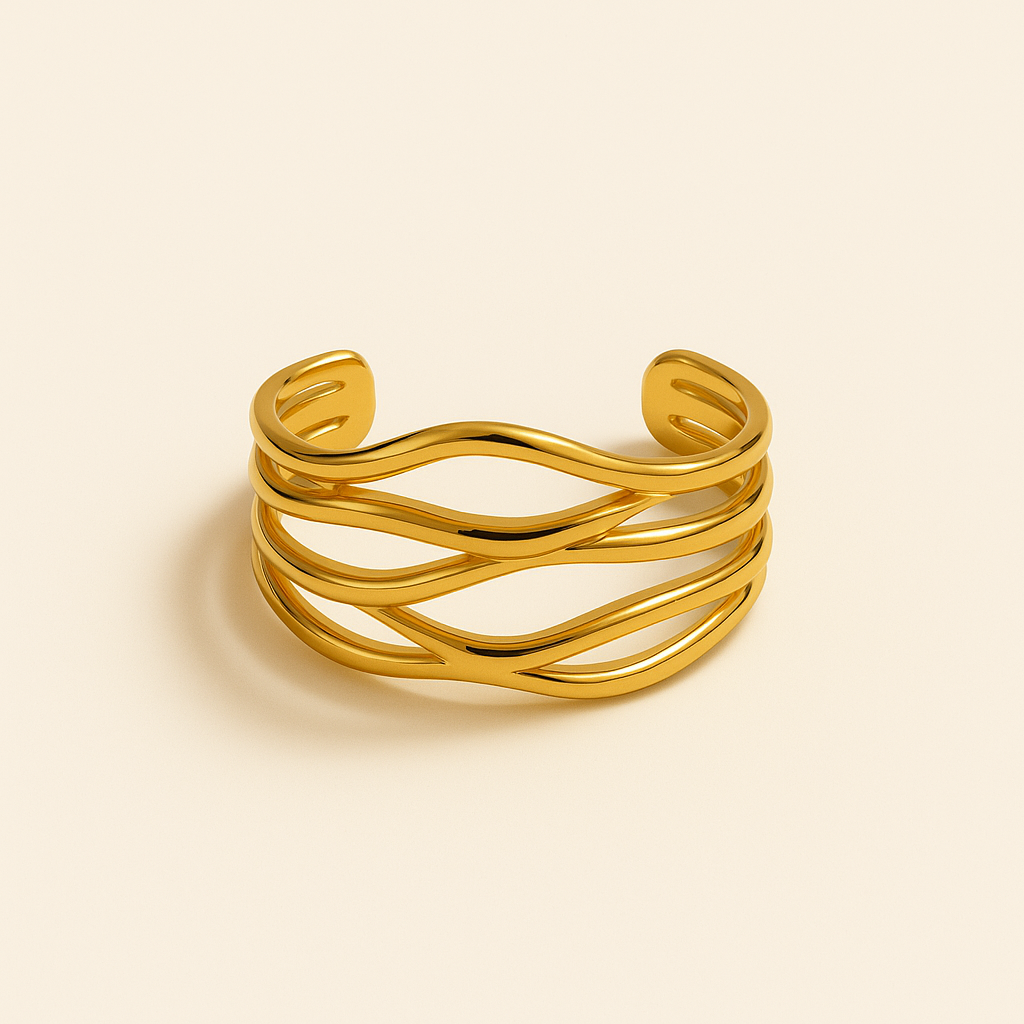 Brazalete dorado abierto