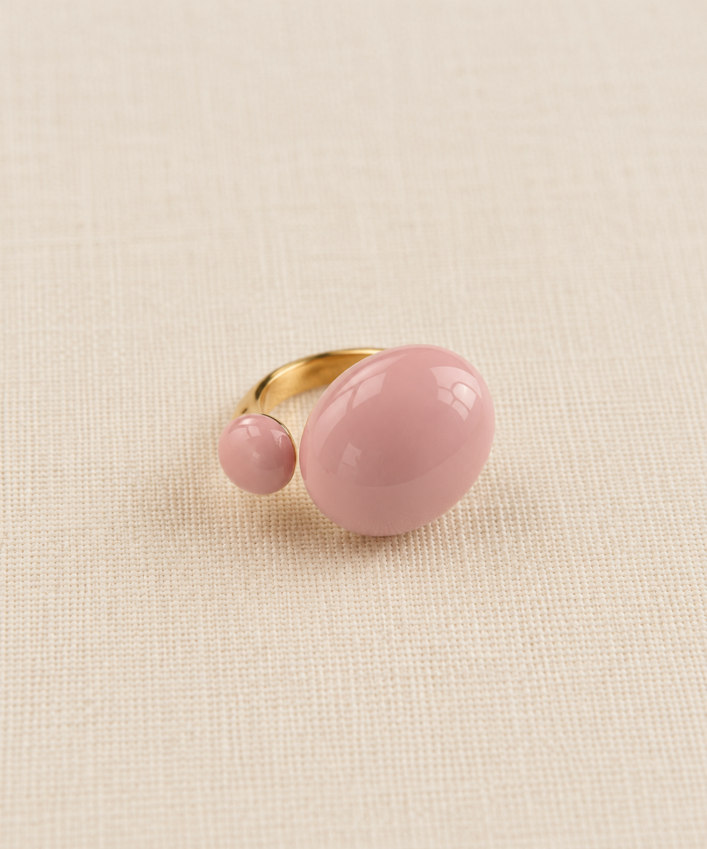 le ring galet rose